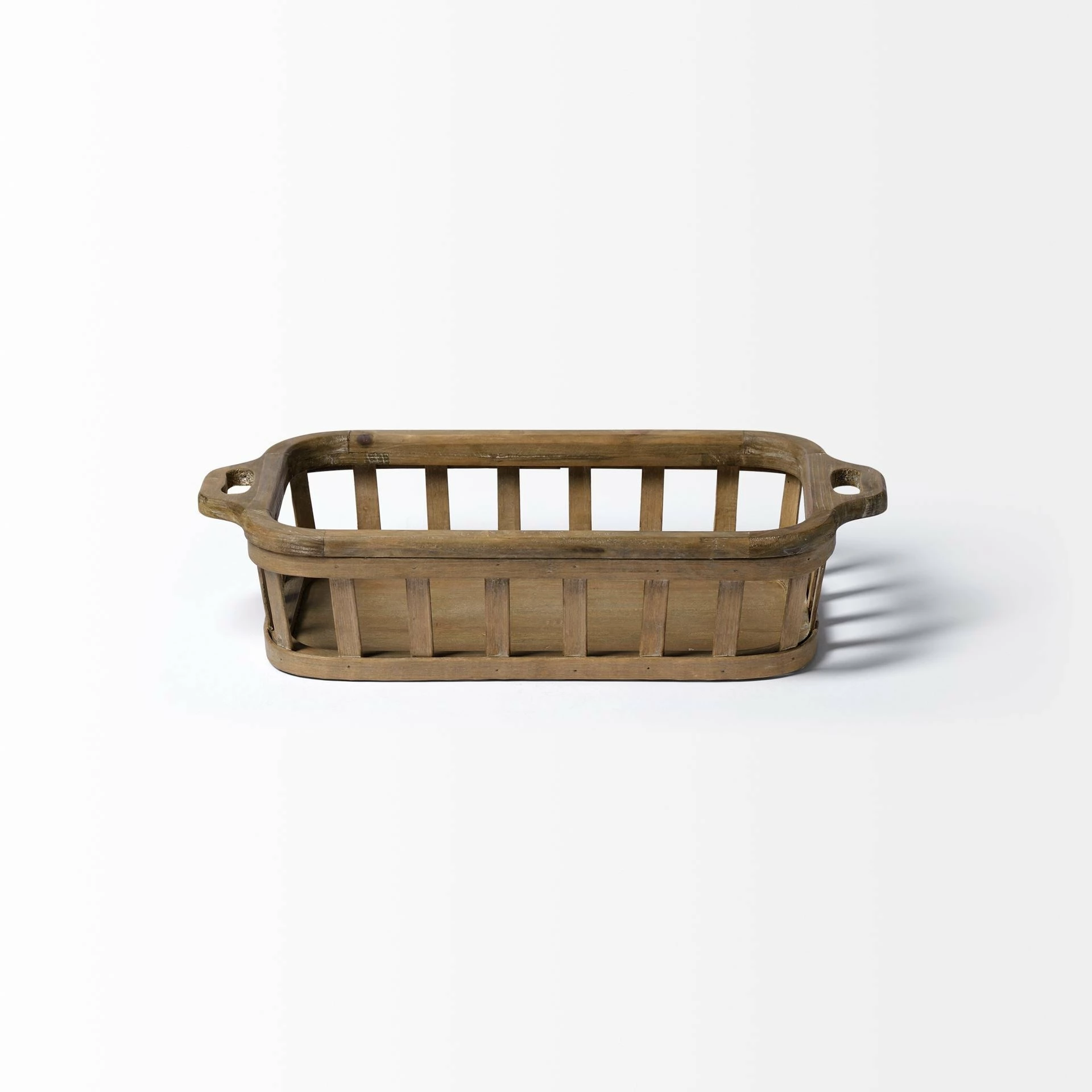 Best deal ๐ Mercana Louis Set Of 2 Natural Wood Slated Nesting Trays - 27.6L X 14.0W X 4.9H โจ - Image 3
