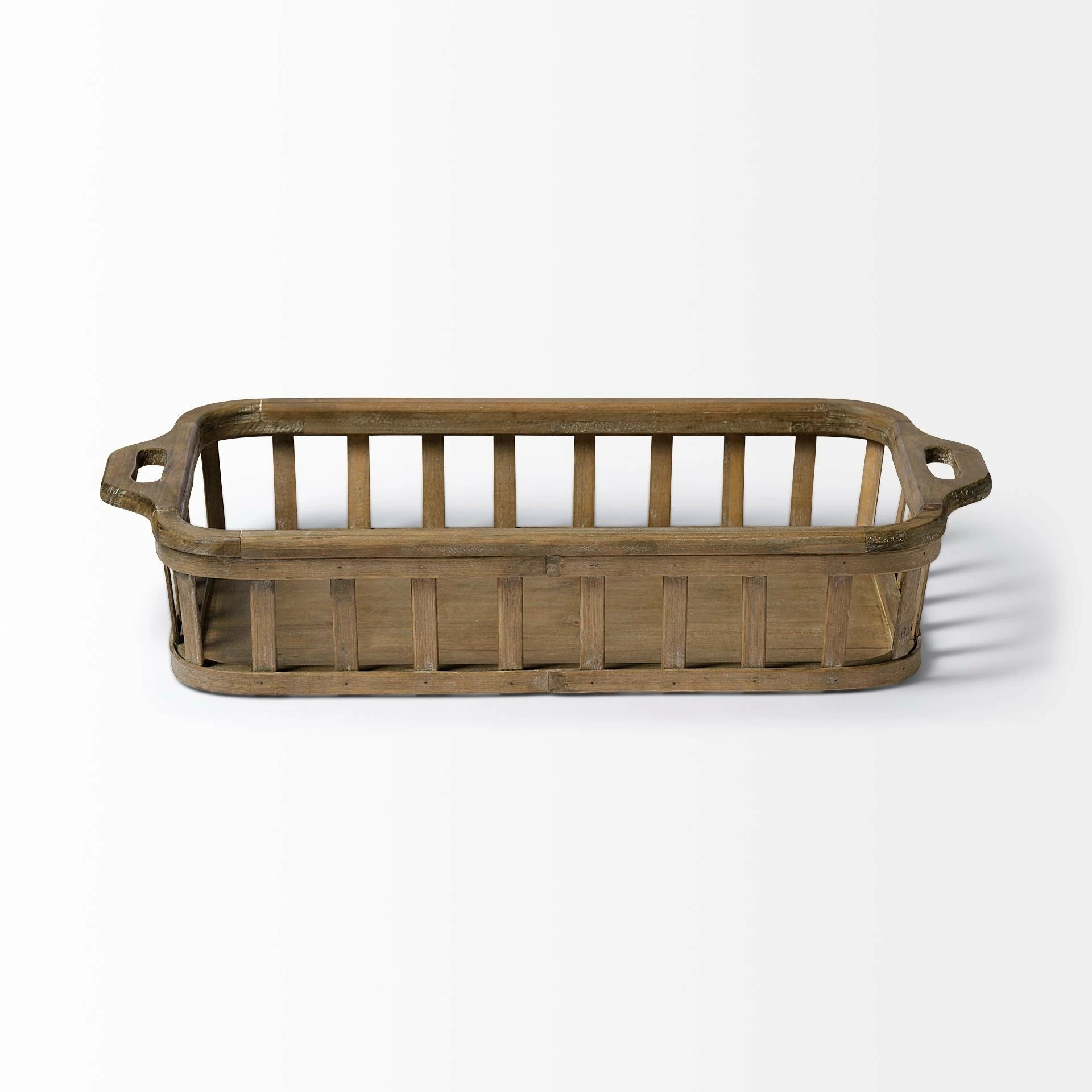 Best deal ๐ Mercana Louis Set Of 2 Natural Wood Slated Nesting Trays - 27.6L X 14.0W X 4.9H โจ - Image 4