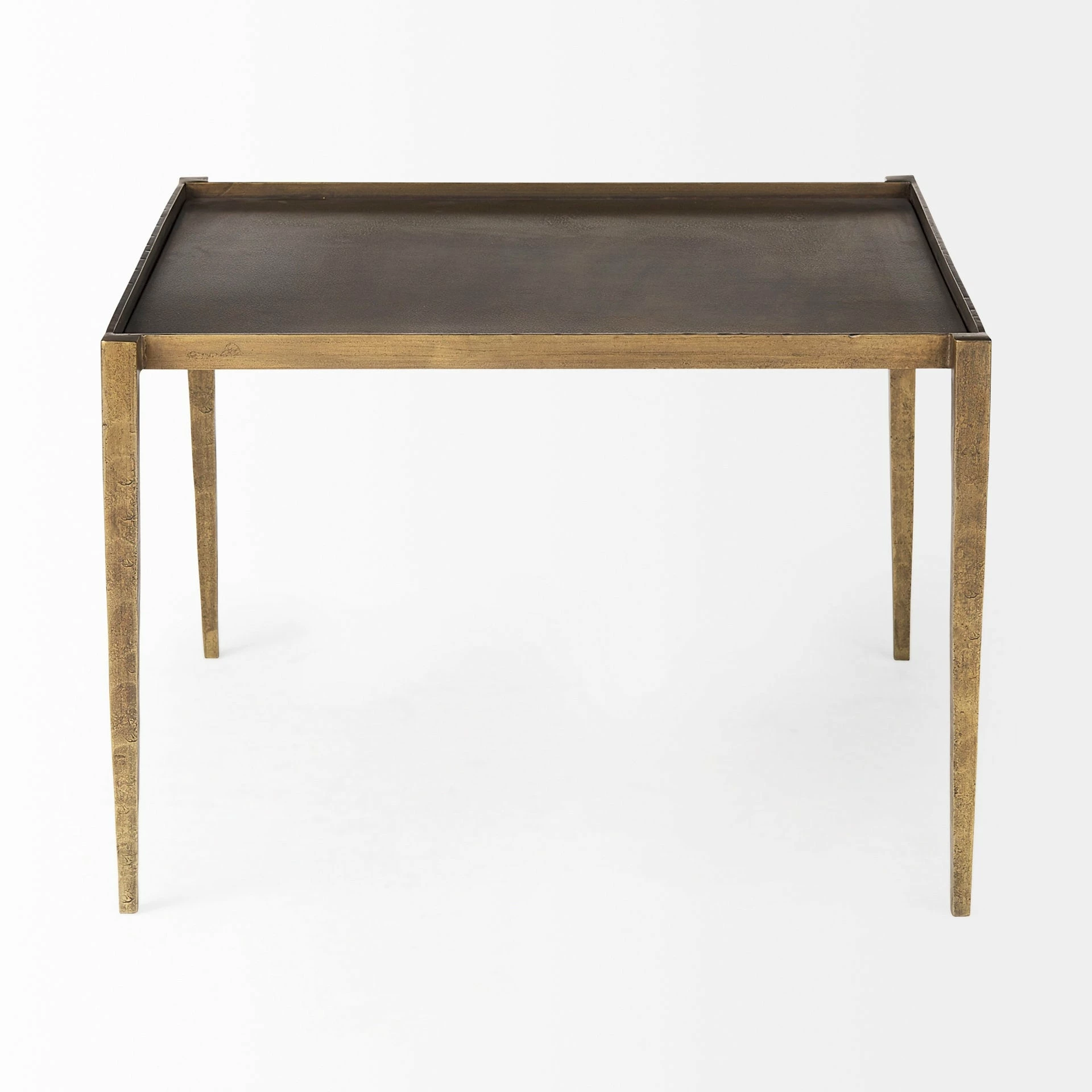 Best reviews of ❤️ Mercana Lydia 23.3 X 23.3 X 16.0 Dark Brown Iron Top W/ Antique Gold Iron Base Coffee Table - 23.3L X 23.3W X 16.0H 🥰 - Image 2