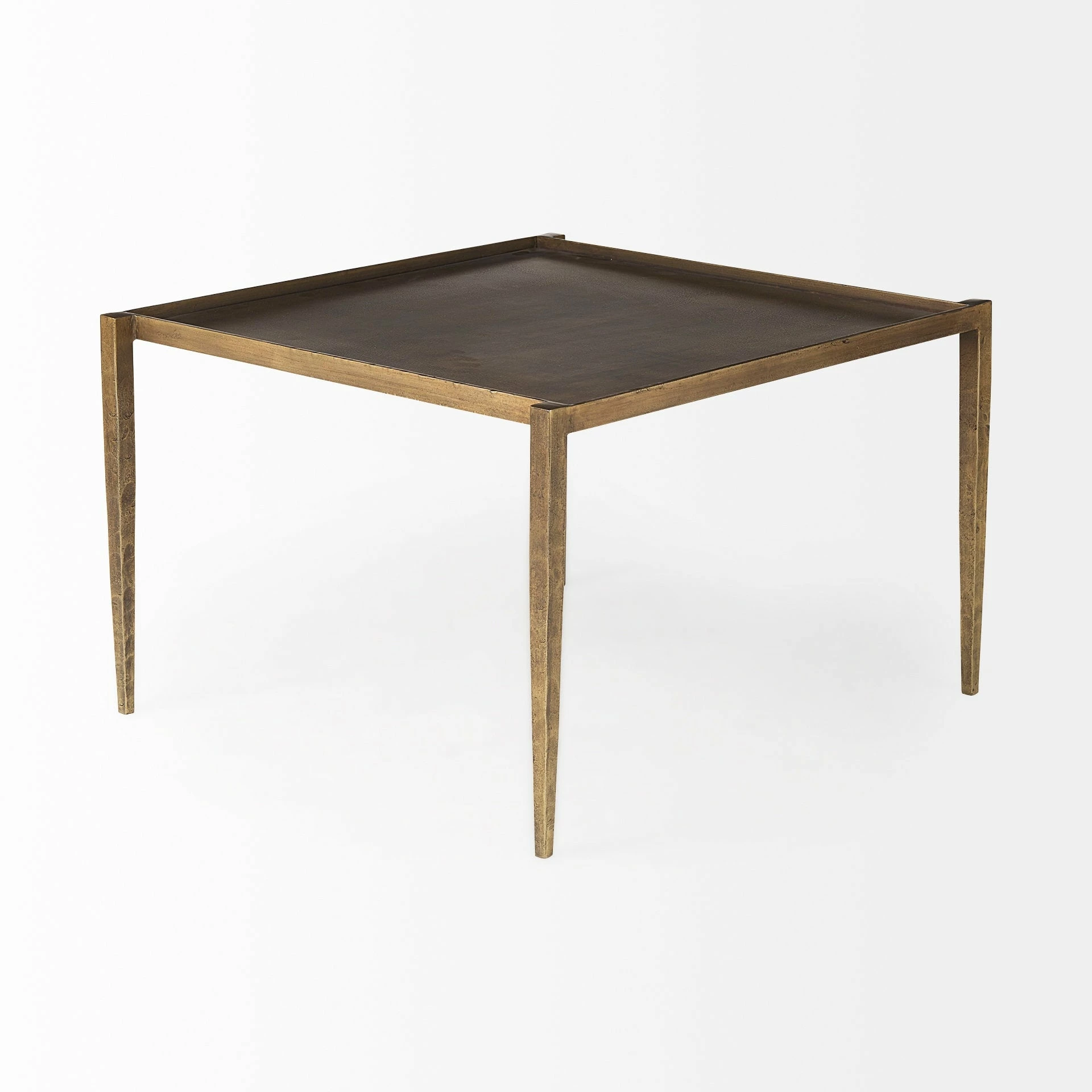 Best reviews of ❤️ Mercana Lydia 23.3 X 23.3 X 16.0 Dark Brown Iron Top W/ Antique Gold Iron Base Coffee Table - 23.3L X 23.3W X 16.0H 🥰 - Image 4