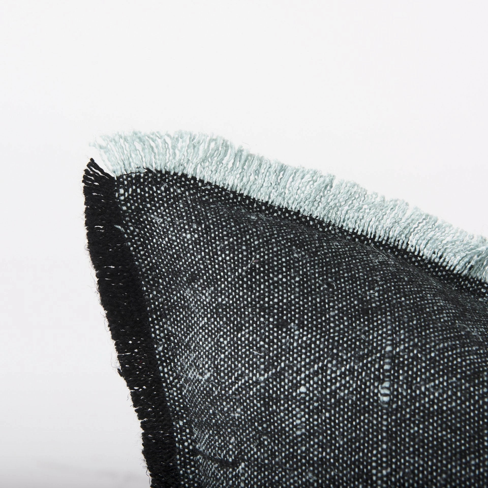 Hot Sale โ Mercana Malia Dark Gray Fabric W/ Teal Fringed Edges Pillow Cover ๐งจ - Image 15