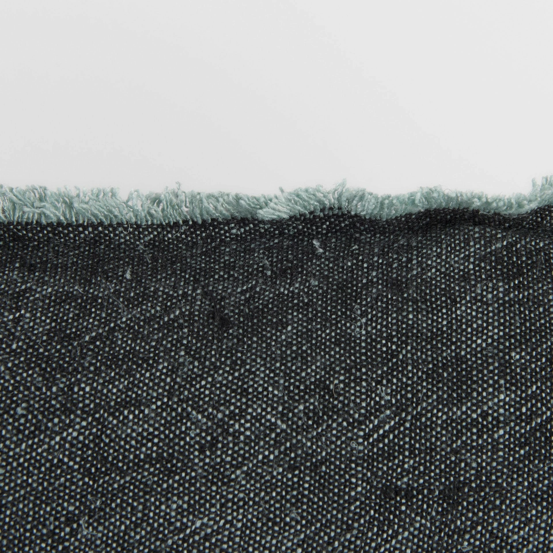 Hot Sale โ Mercana Malia Dark Gray Fabric W/ Teal Fringed Edges Pillow Cover ๐งจ - Image 7