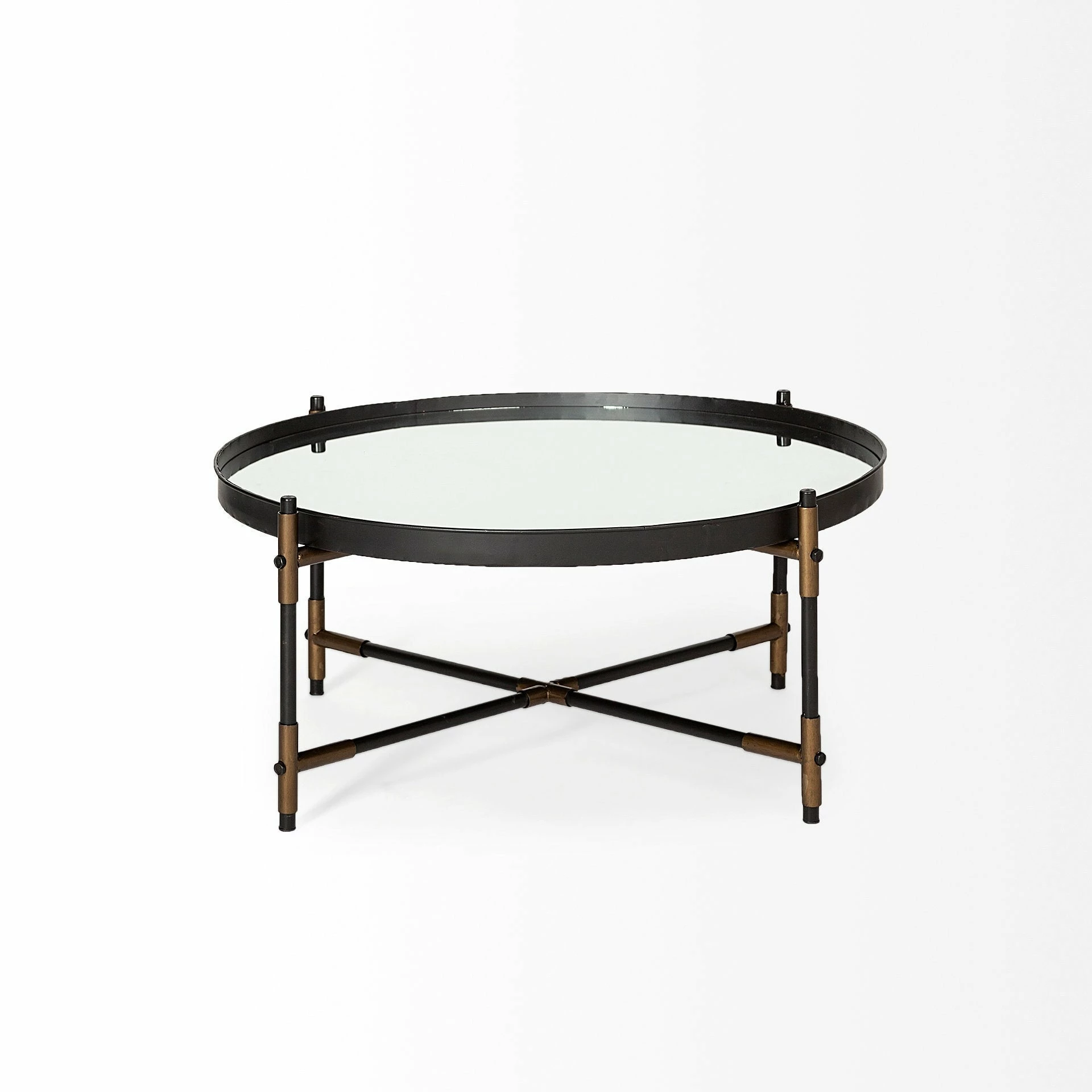 Best reviews of 🥰 Mercana Marshall Black Round Mirrored Top W/Metal Base Coffee Table 😀 - Image 2