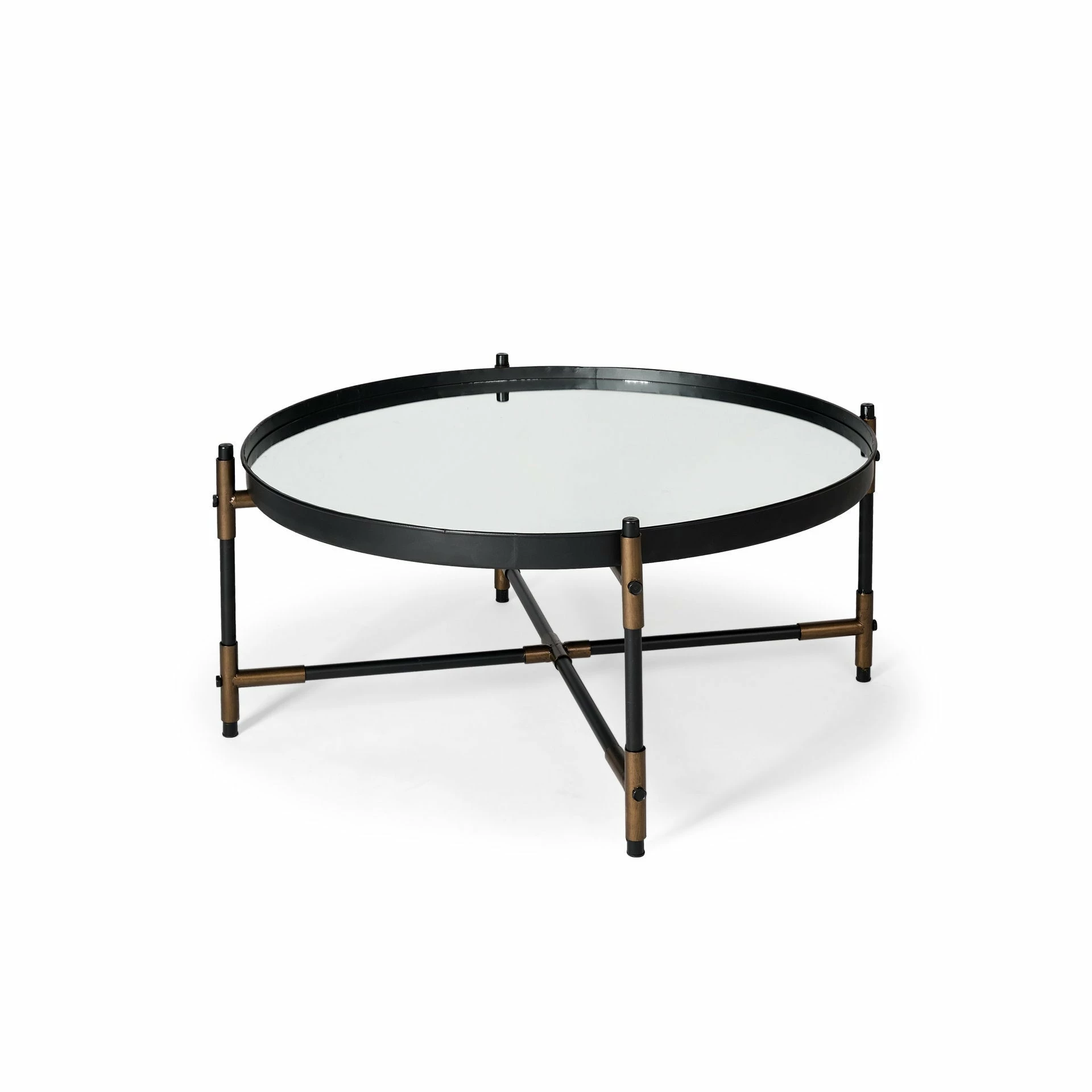 Best reviews of 🥰 Mercana Marshall Black Round Mirrored Top W/Metal Base Coffee Table 😀