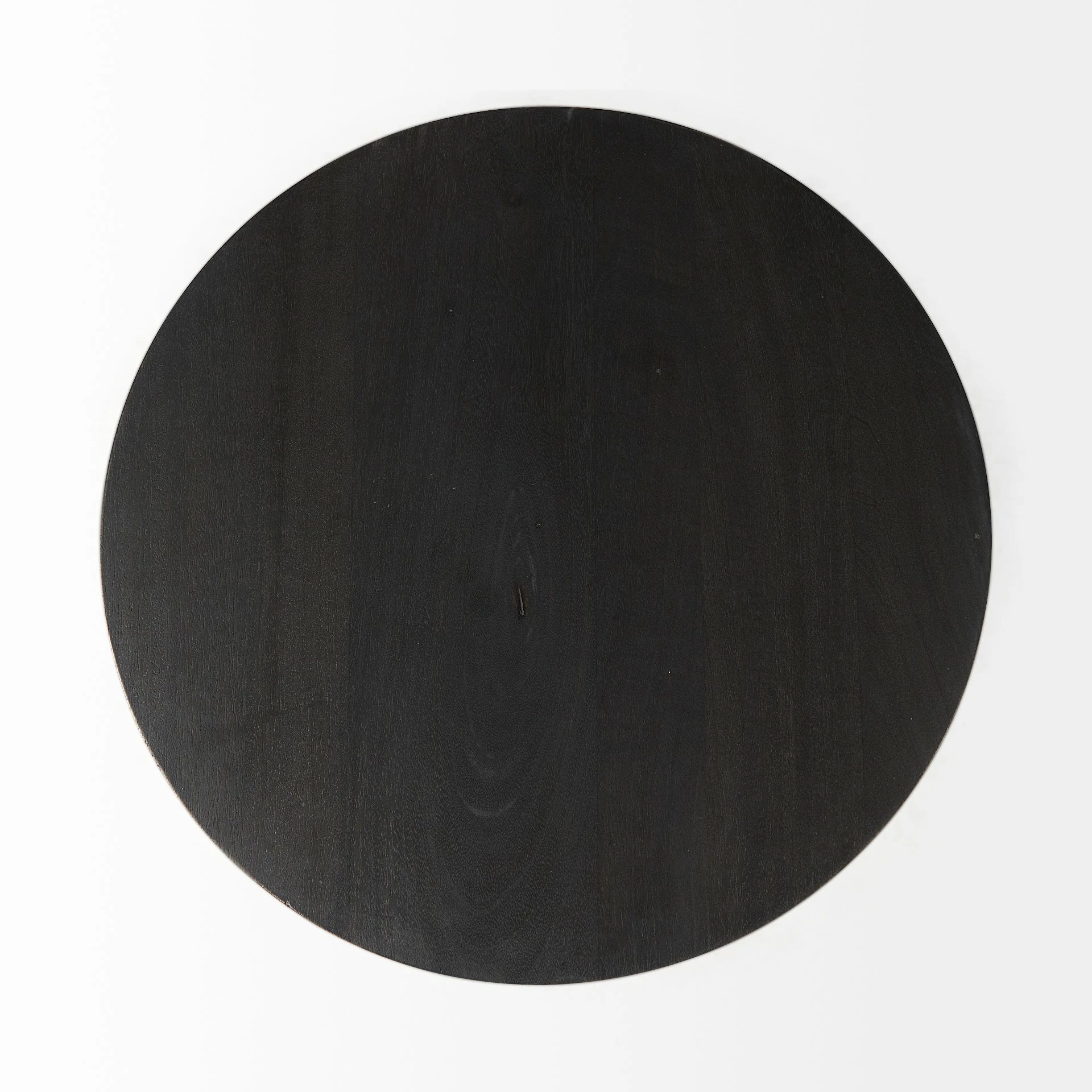 Brand new π Mercana Maxwell Dark Brown Wood W/Black Metal Pedestal Round Side Table π₯ - Image 3