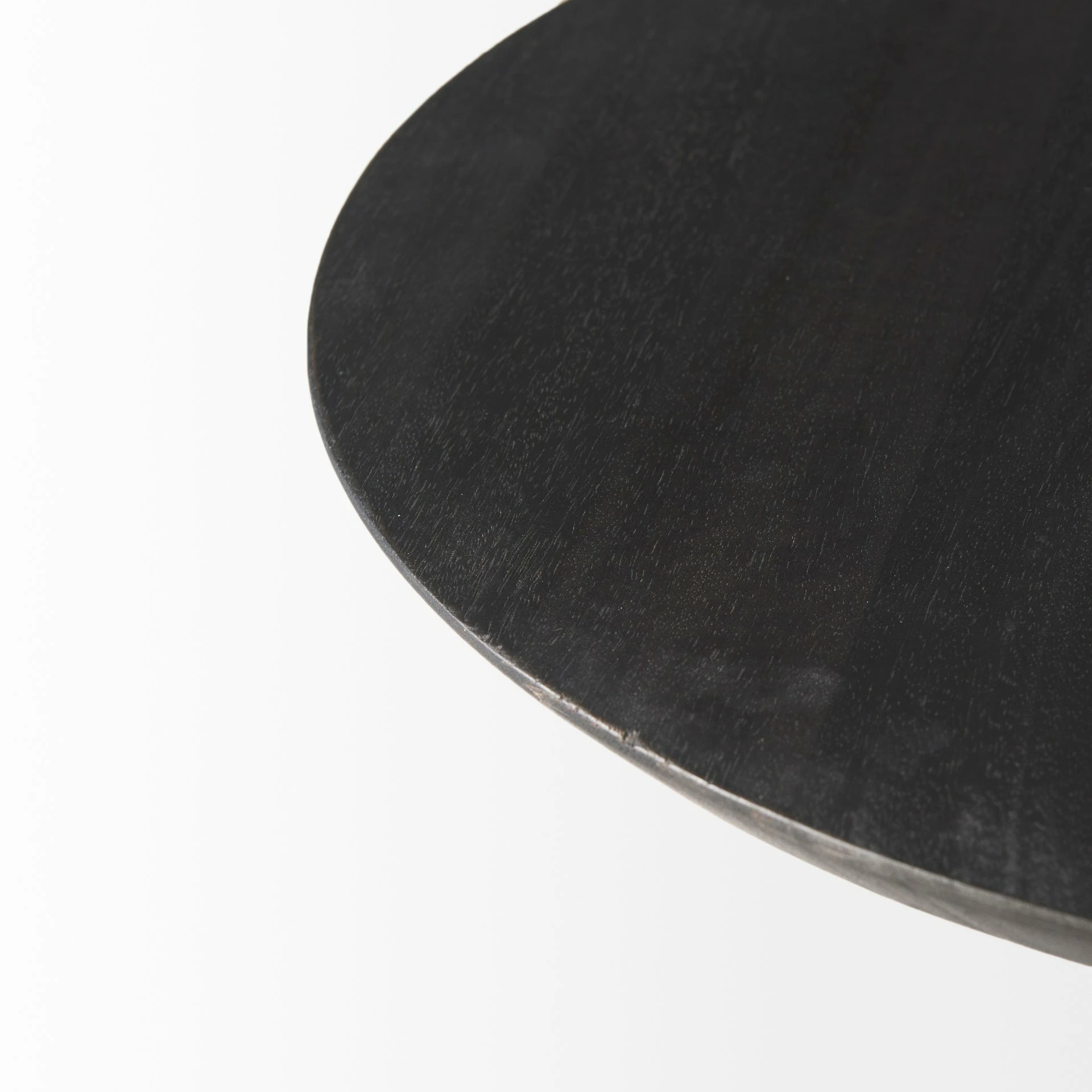 Brand new π Mercana Maxwell Dark Brown Wood W/Black Metal Pedestal Round Side Table π₯ - Image 4