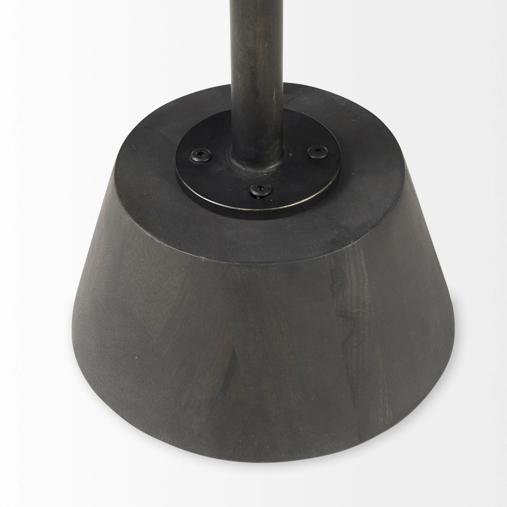 Brand new π Mercana Maxwell Dark Brown Wood W/Black Metal Pedestal Round Side Table π₯ - Image 6