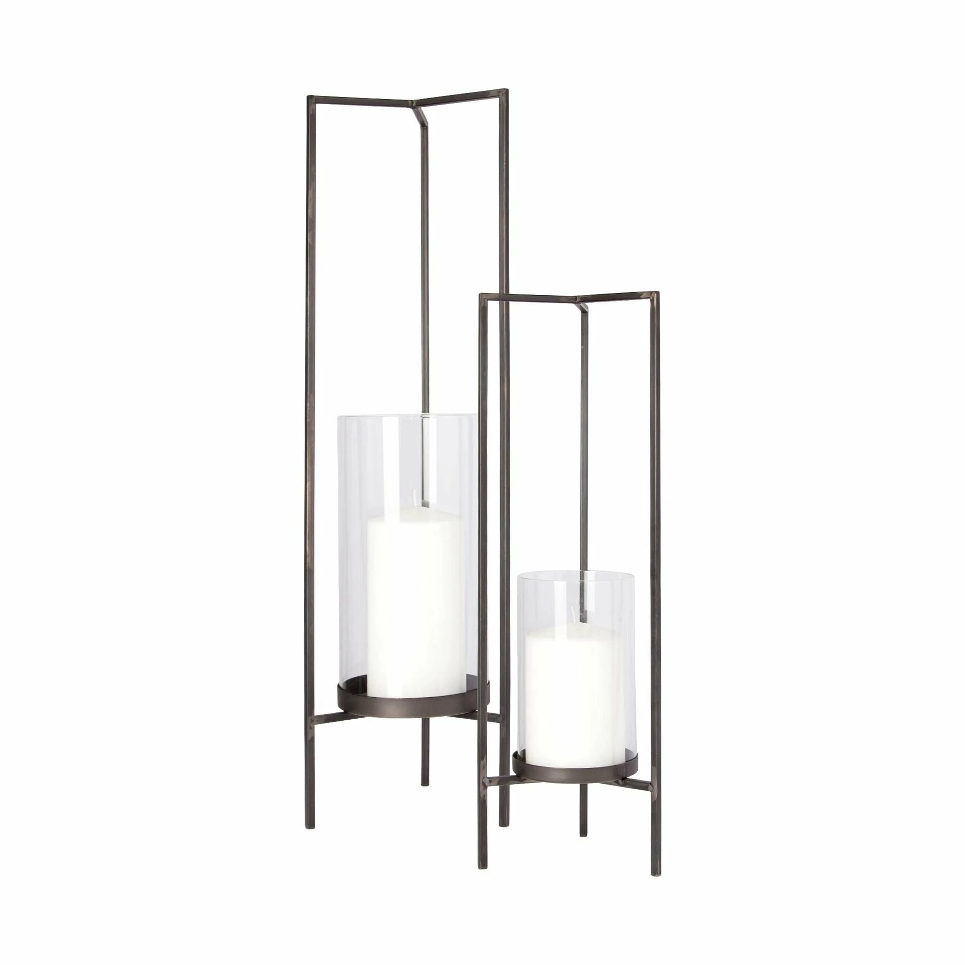 Best deal 💯 Mercana Abigail II Small Gunmetal Gray Metal Table Candle Holder ✔️ - Image 2