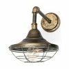 Wholesale ⌛ Mercana Agadir 8.8x18 Bronze Metal Conical Shade Caged Wall Sconce - 8.8L X 14.0W X 18.0H 💯
