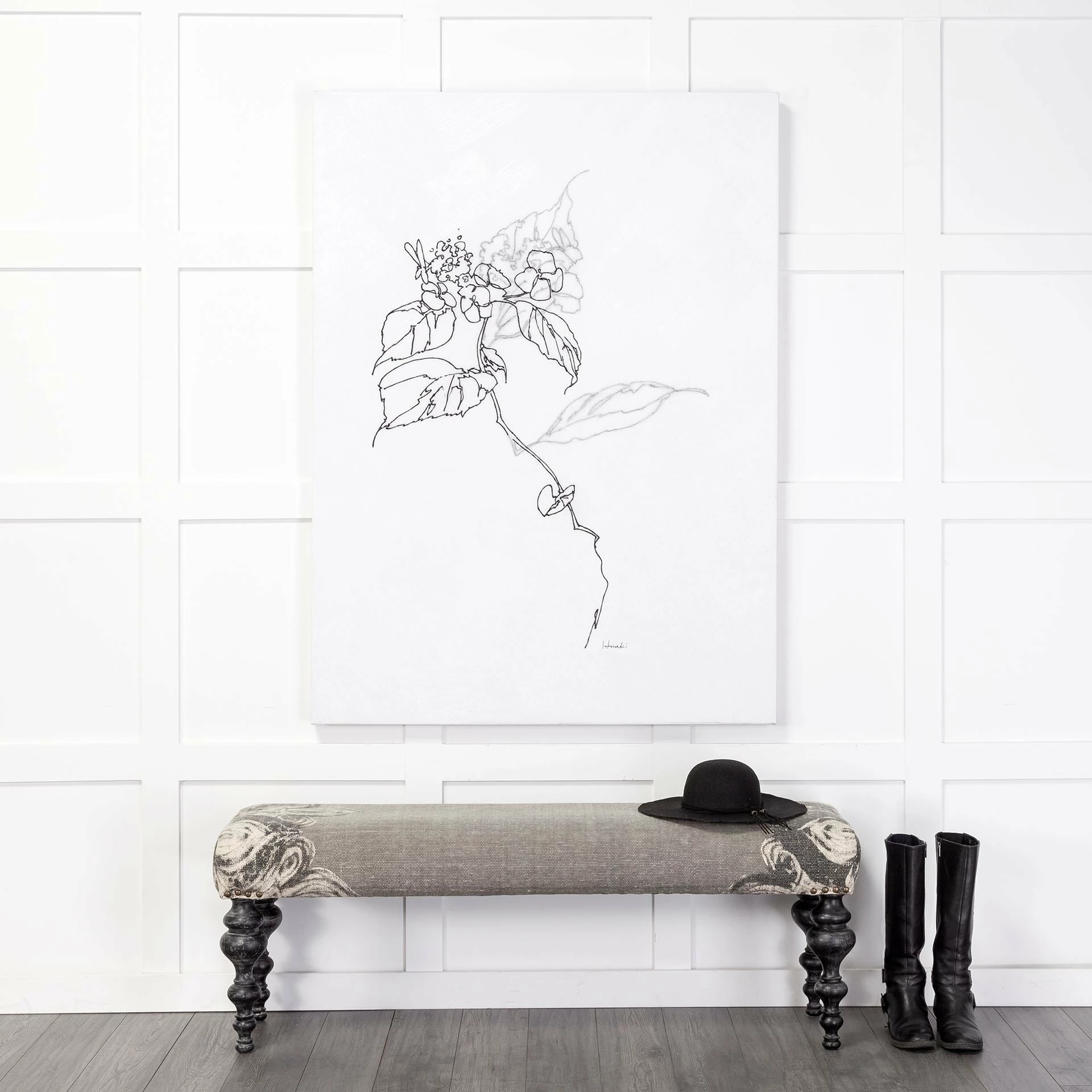 Coupon โ Mercana Alhambra Gray Upholstered Seat W/ Black Solid Wood Legs Accent Bench - 55"W X 14"D X 18"H ๐ - Image 10