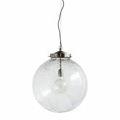 Top 10 ✨ Mercana Bleeker II Silver Metal Seeded Glass Globe Pendant Light 🔥