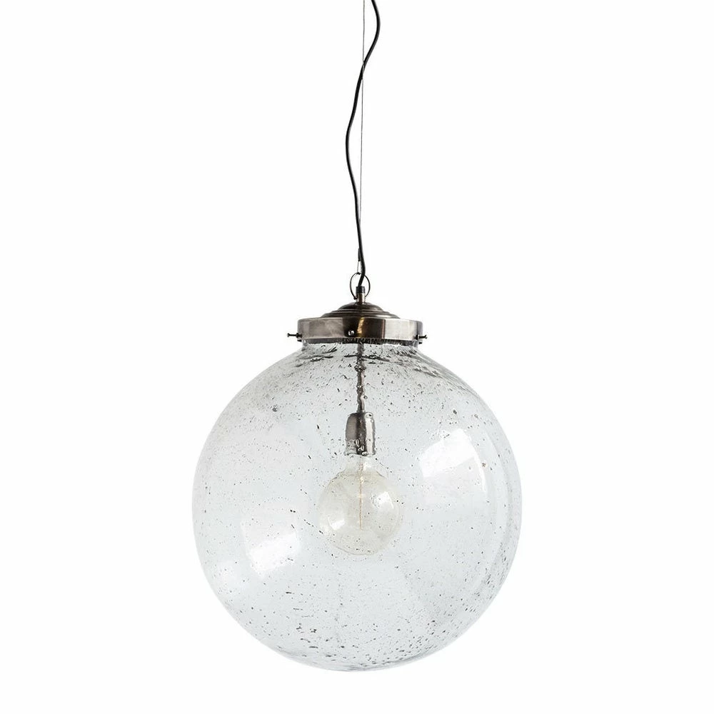 Top 10 ✨ Mercana Bleeker II Silver Metal Seeded Glass Globe Pendant Light 🔥