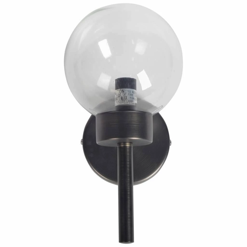 Top 10 π€© Mercana Boltern II 6x12 Black Toned Glass Globe Wall Sconce - 6.0L X 6.0W X 12.0H β