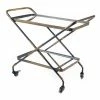 Best reviews of ❤️ Mercana Charlize Gold Metal Frame Two-Tier W/Mirrored Shelves Bar Cart - 19.0L X 37.0W X 29.9H ✔️