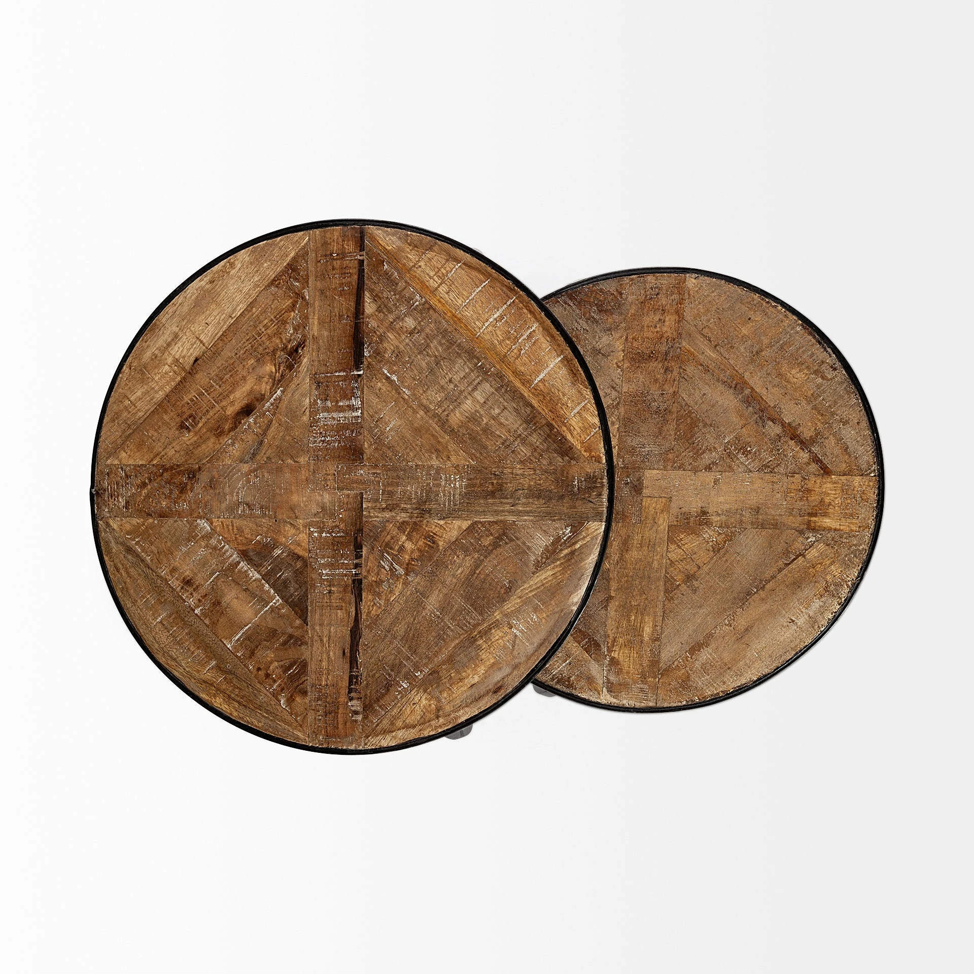 Hot Sale ๐ฏ Mercana Clapp III 20 X 26 Set Of Two Round Top Wooden And Black Metal Frame Nesting Accent Tables - 20.0L X 20.1W X 26.0H ๐ฅฐ - Image 5