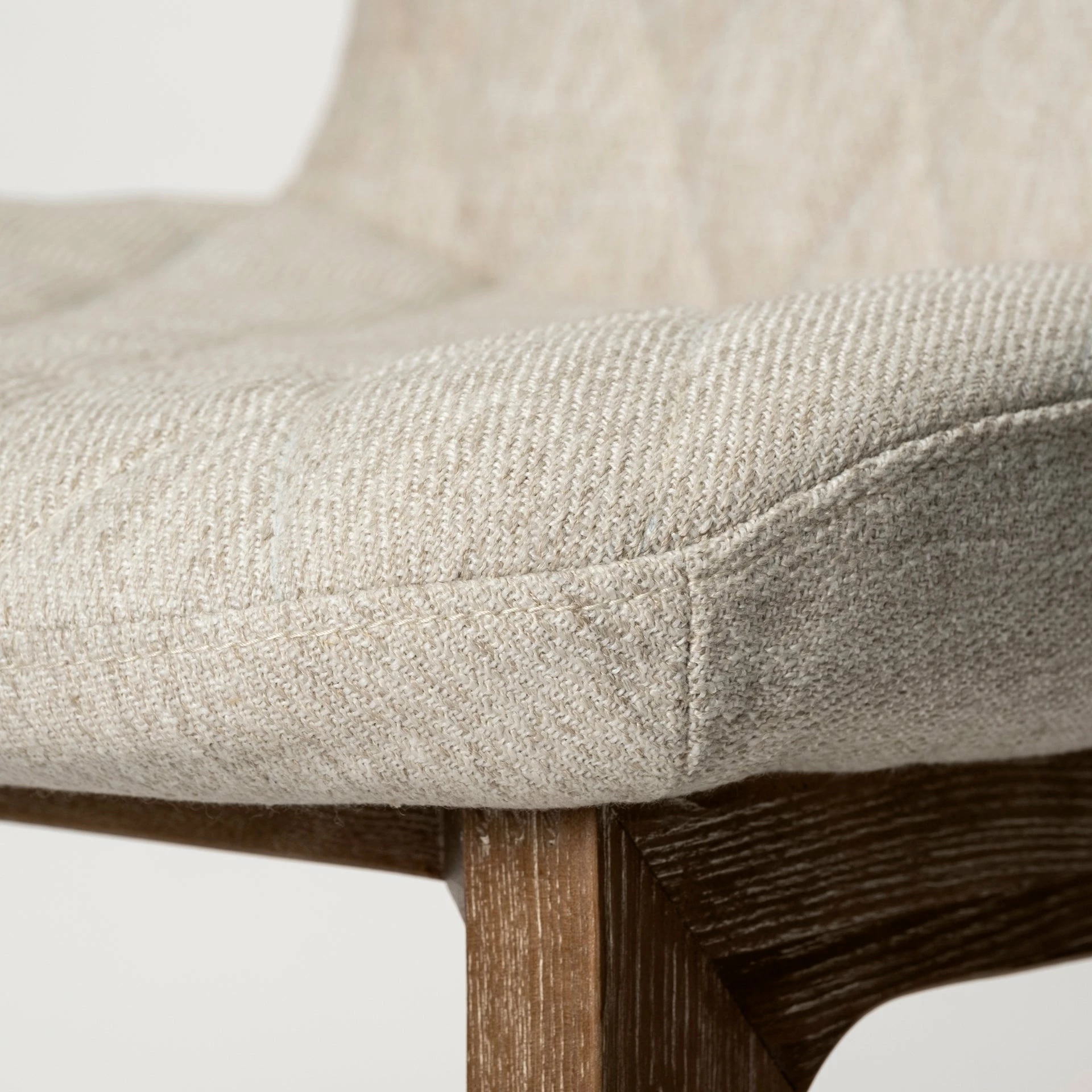 Wholesale 😀 Mercana David Diamond Tufted Cream Fabric Wrap W/Brown Wood Base Dining Chair - 19"W X 25"D X 35"H ✨ - Image 6