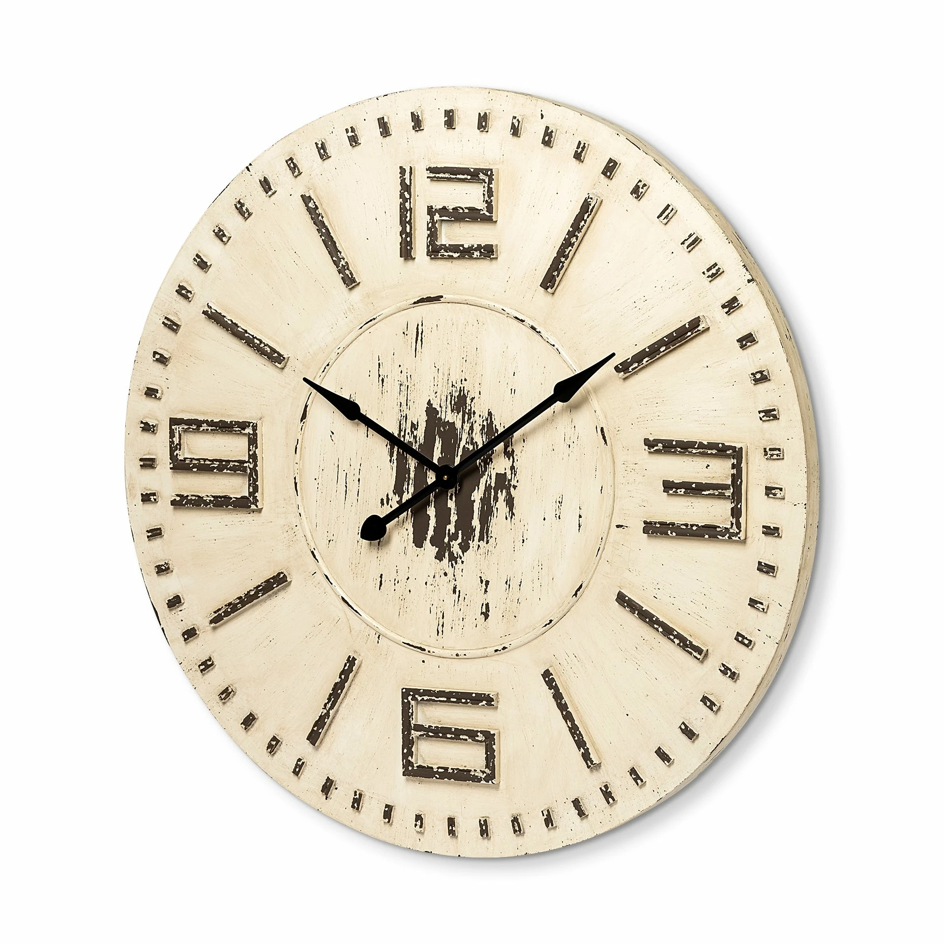 Budget โค๏ธ Mercana Devonshire 42" Round Oversized Farmhouse Wall Clock - 42.0L X 42.1W X 3.1H ๐
