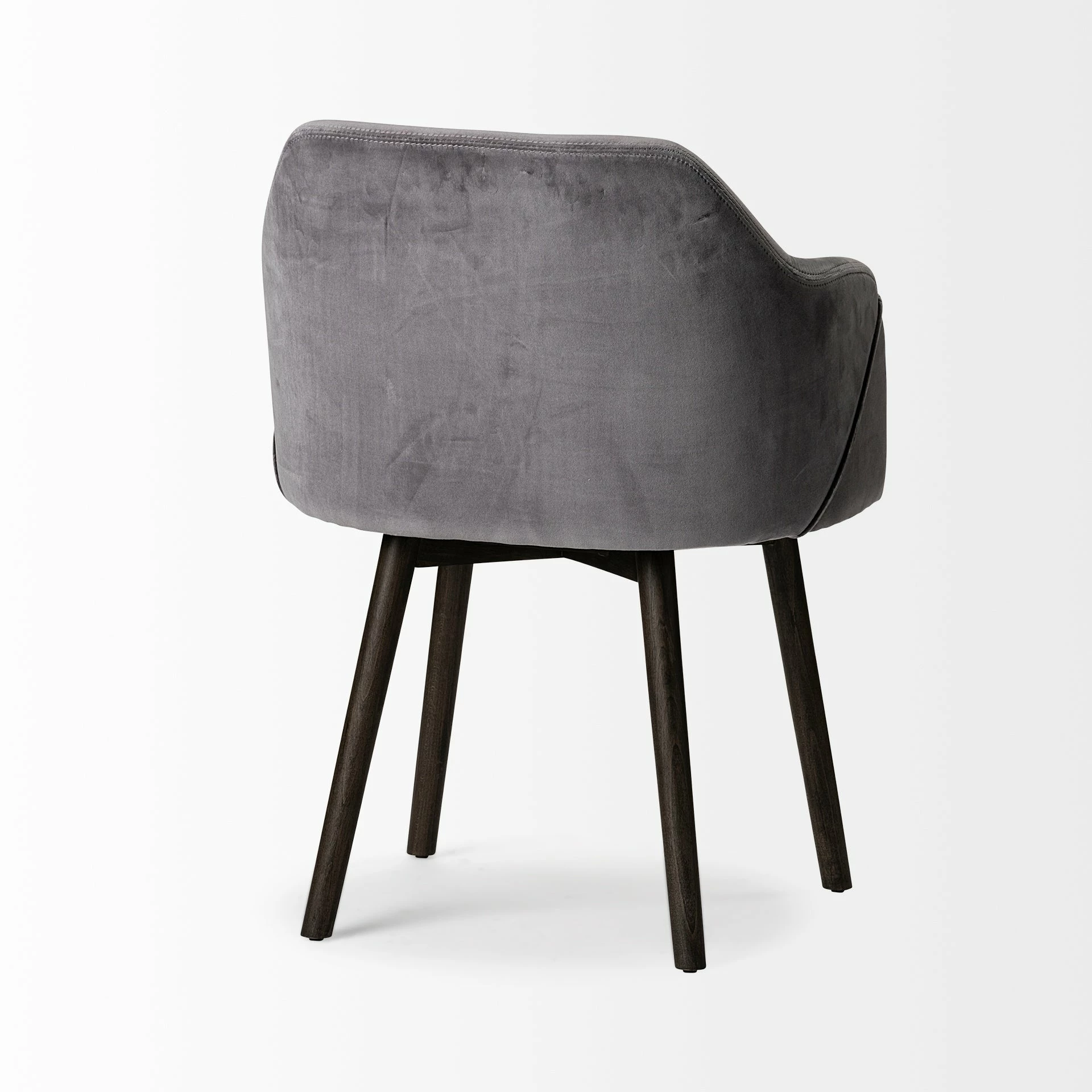 Discount ๐ Mercana Ronald II Grey Velvet Wrap W/Black Wooden Base Dining Chair - 23"W X 23" D X 32"H ๐ - Image 5
