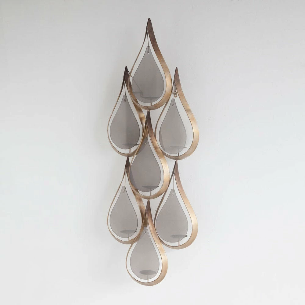 Hot Sale โญ Mercana Edidon Gold Metal Tear Drop Candle Display - 20.1"W X 6"D X 52"H ๐ - Image 3