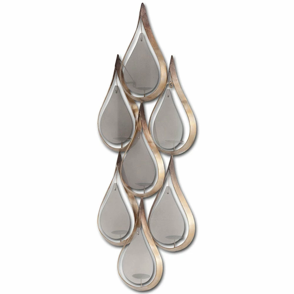 Hot Sale โญ Mercana Edidon Gold Metal Tear Drop Candle Display - 20.1"W X 6"D X 52"H ๐ - Image 2