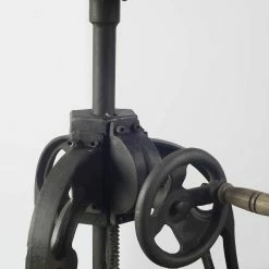 New 🌟 Mercana Emslie III Adjustable Round White Marble Top W/Black Metal Base Dining Table - Off White 🌟