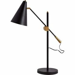 Best Pirce ❤️ Mercana Fragon II (26"H) Black/Gold Metal Adjustable Cone Shade Table Lamp - 9.0L X 9.0W X 26.0H 😉