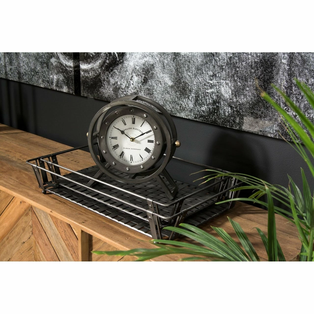 New โ Mercana Gaston Metal Circular Table Clock - 11.8L X 3.1W X 11.4H ๐ - Image 5