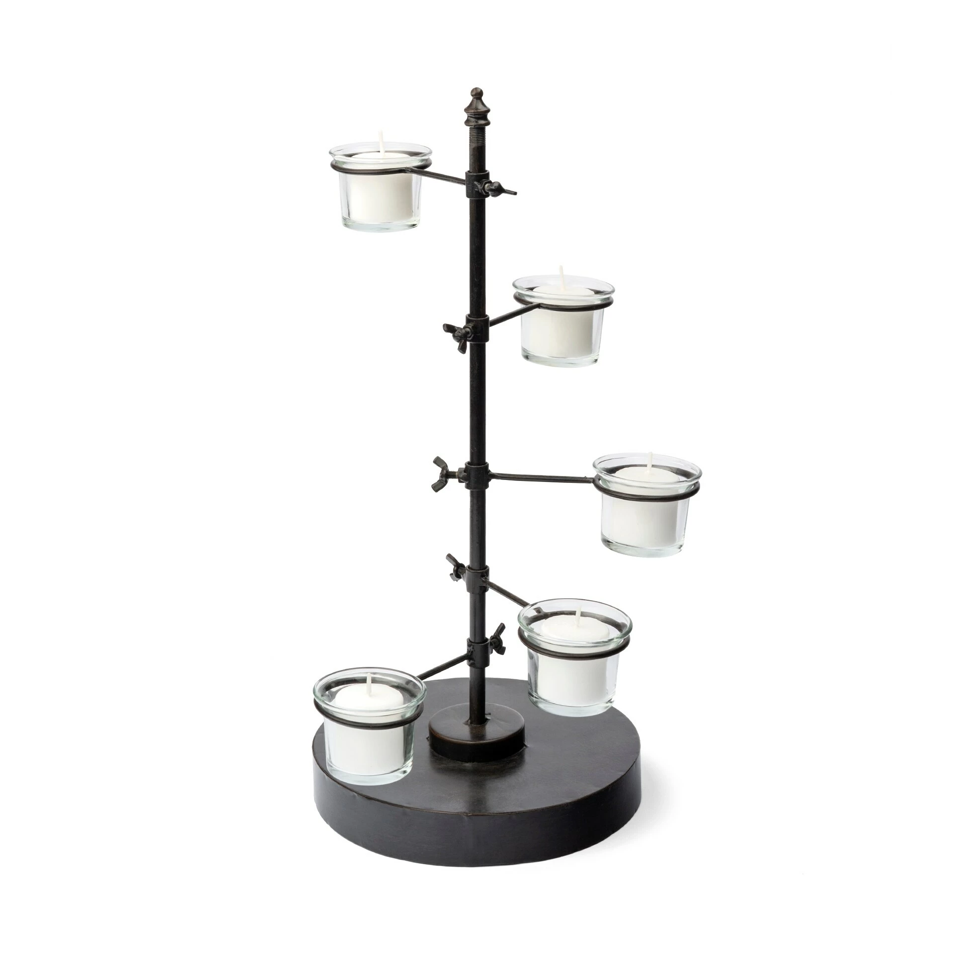 Cheap β Mercana Jaran Black Metal Five Armed Tealight Table Candle Holder π