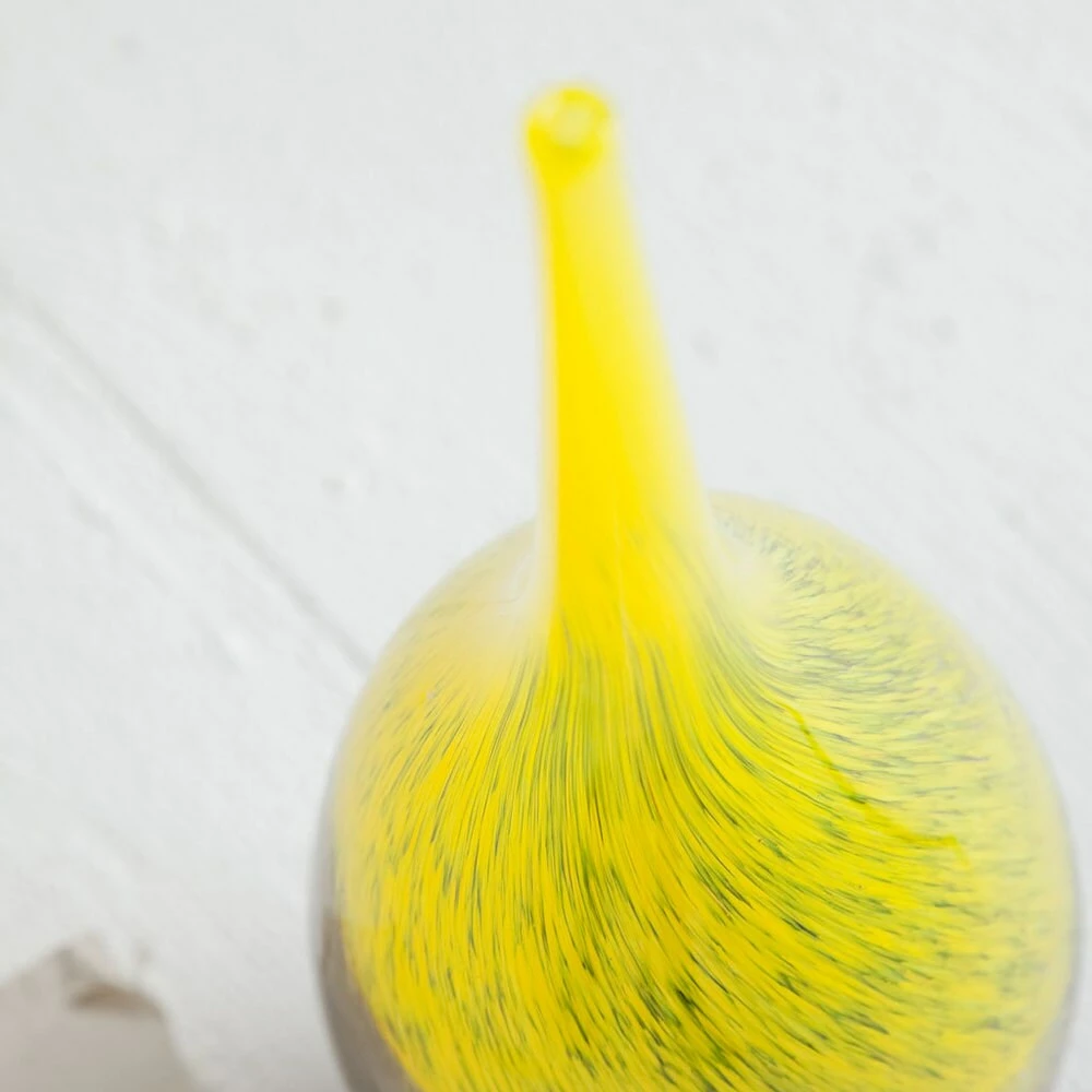 Cheap ✔️ Mercana Jasse Yellow & Gray Ombre Glass Vase 👏 - Image 4