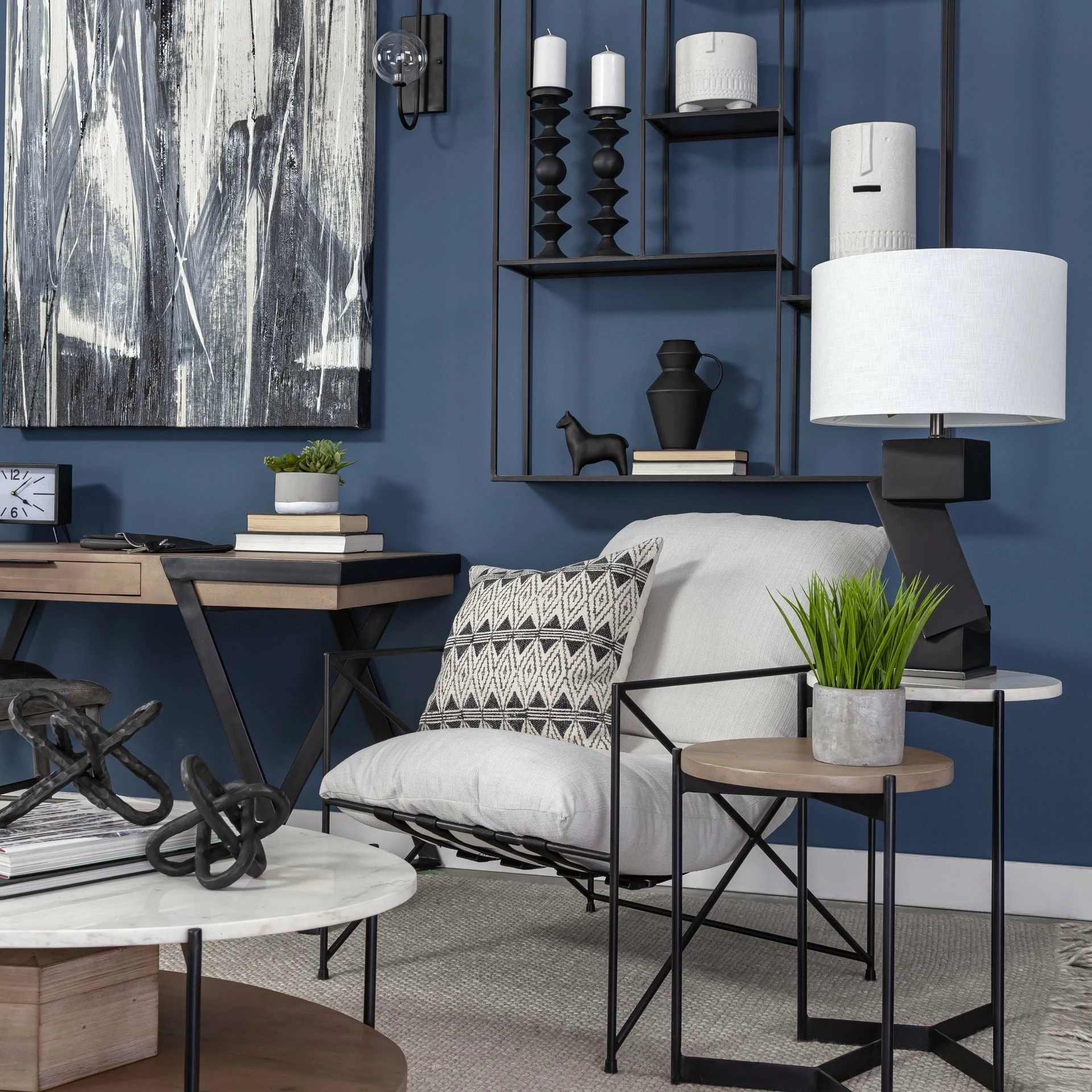 Promo π Mercana Leonidas Cream Upholstered Padded Seat And Black Metal Frame Accent Chair - 28.5W X 29.5D X 34.0H π - Image 12