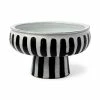 Cheap 🌟 Mercana Lexington White/Black Ceramic Striped Bowl - 14.5"W X 14.5"D X 9.5"H ⭐