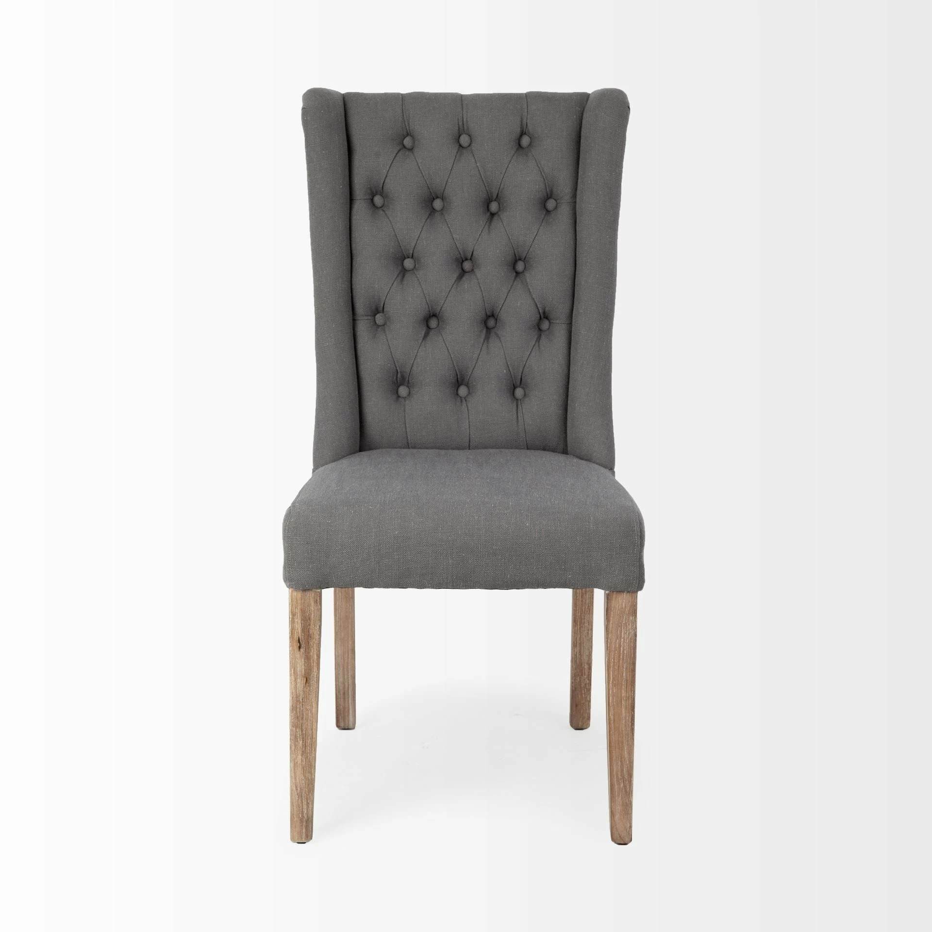 Best Pirce ๐ Mercana Mackenzie II Gray Plush Linen Covering Ash Solid Wood Base Dining Chair - 20.3L X 22.0W X 40.5H ๐ - Image 2