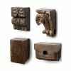 Best Sale 😍 Mercana Negundo Set Of 4 Antique Reclaimed Wooden Molding Wall Decor 🛒