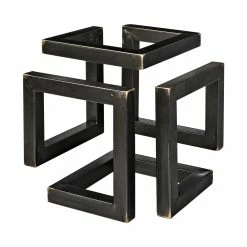 Cheapest 🥰 Mercana Octothorp Black Metal Cube-Like Sculpture - 8"W X 8"D X 8"H 🎉