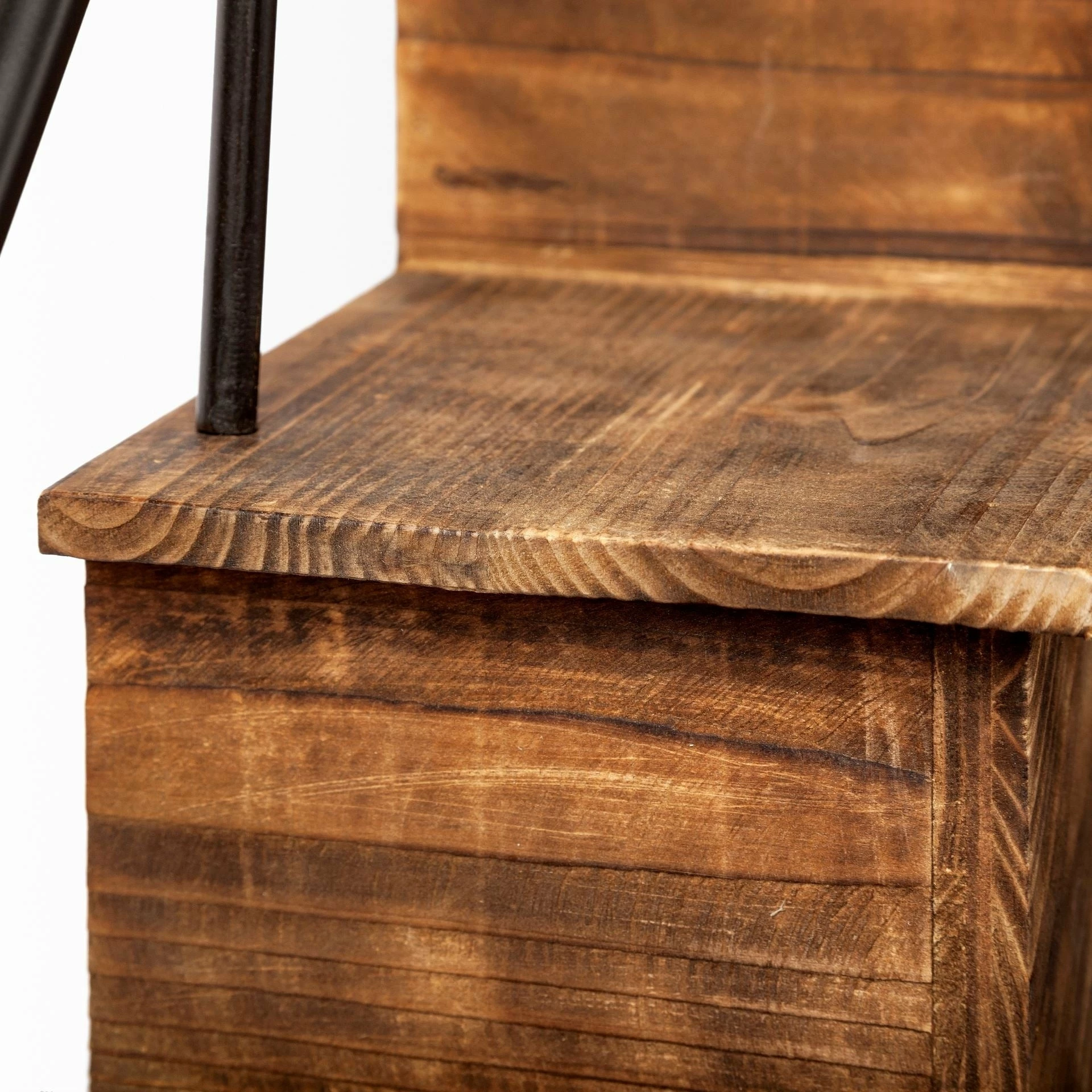 Best reviews of 😀 Mercana Page Wood And Metal Stepped Wall Shelf - 11"W X 6.7"D X 28.9"H ❤️ - Image 3