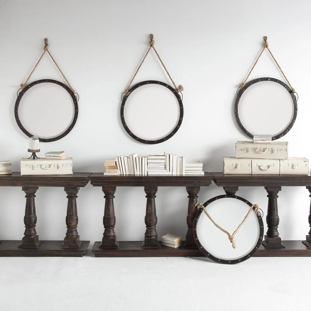 Wholesale ๐ Mercana Pendula 27L X 27H Round Metal Frame Mirror ๐ - Image 4