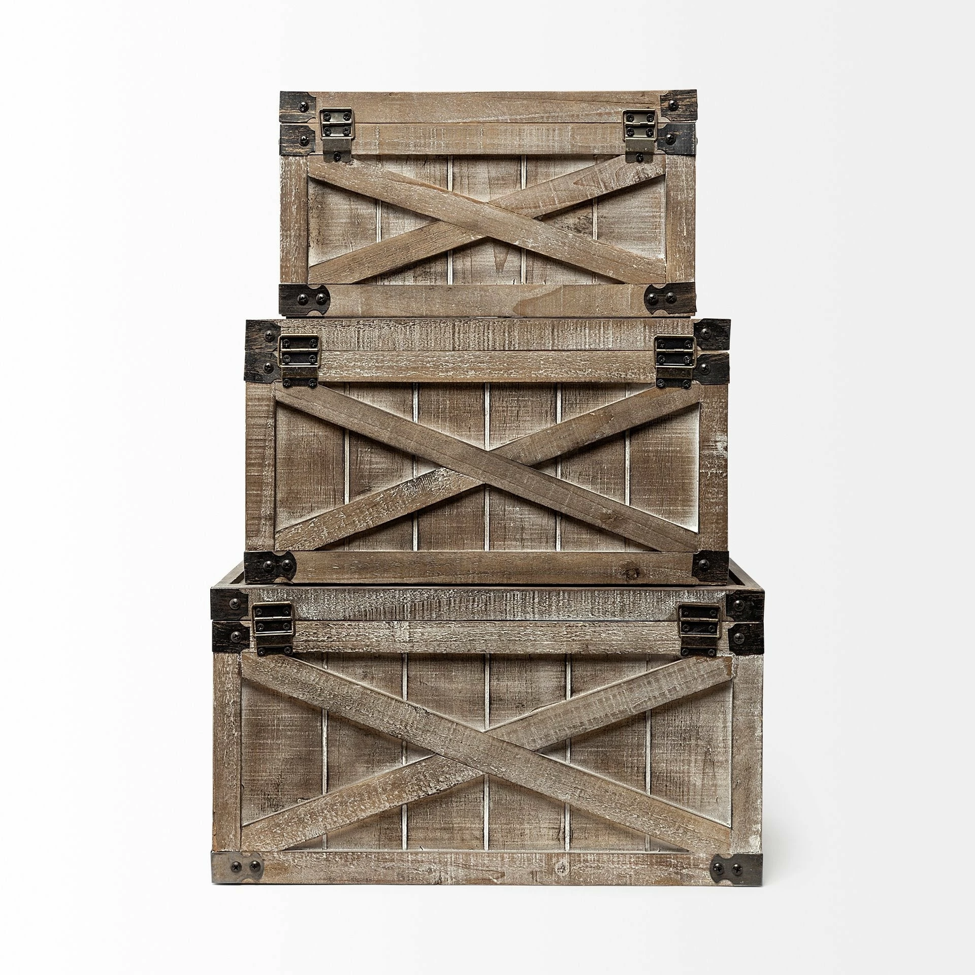 Hot Sale β¨ Mercana Port Moody Set Of Three Brown Wooden Decorative Boxes π― - Image 4