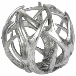 Coupon 💯 Mercana Ramus IV (Large) Silver Antler Shaped Decorative Orb Ball - Small 👏
