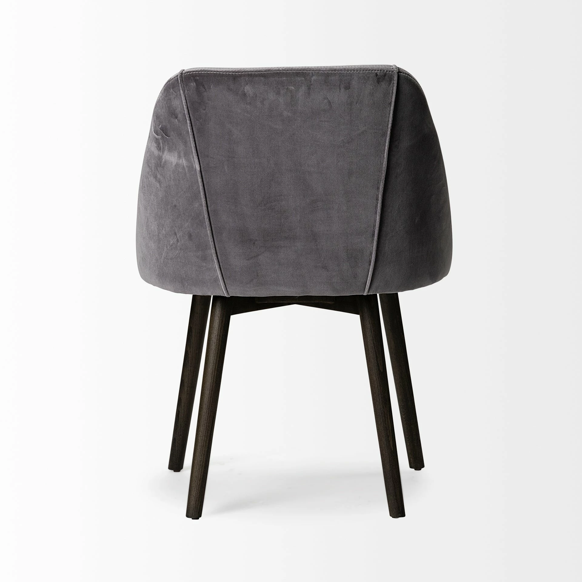 Best deal ๐ Mercana Ronald I Grey Velvet Wrap W/Black Wood Base Dining Chair - 23"W X 22"D X 32"H ๐ - Image 4