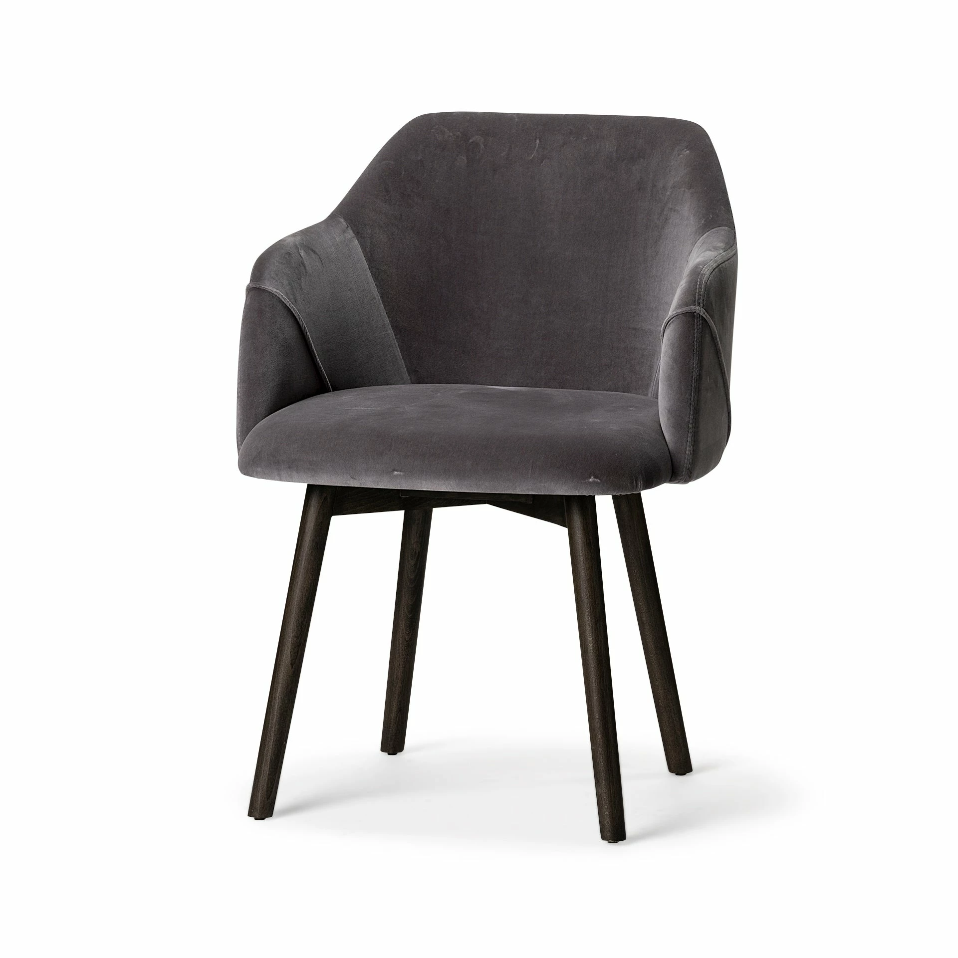 Discount ๐ Mercana Ronald II Grey Velvet Wrap W/Black Wooden Base Dining Chair - 23"W X 23" D X 32"H ๐ - Image 10