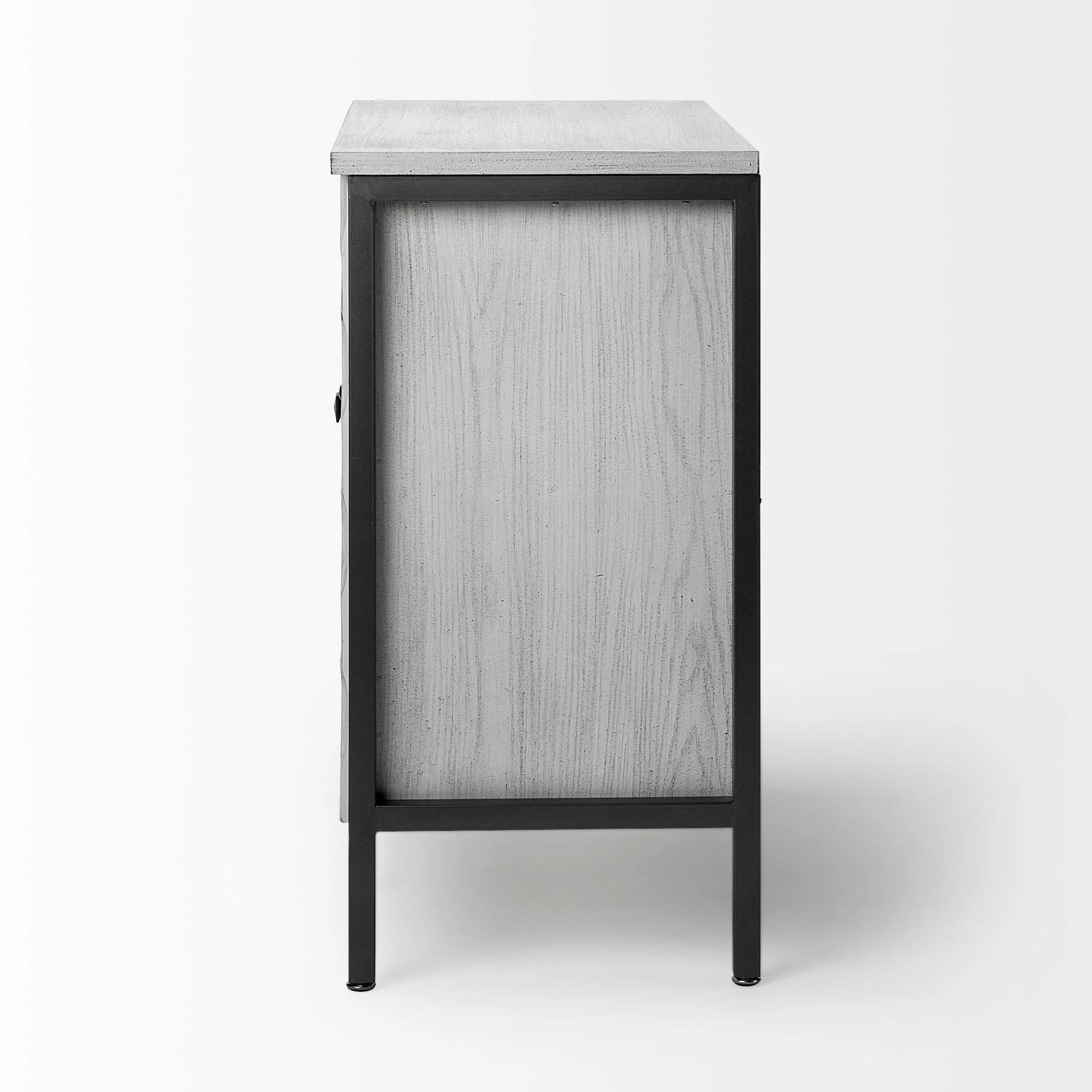 Wholesale 🛒 Mercana Savannah I White Wood W/ Iron Frame & Two Doors Accent Cabinet - 31.5L X 15.7W X 31.5H 🤩 - Image 3
