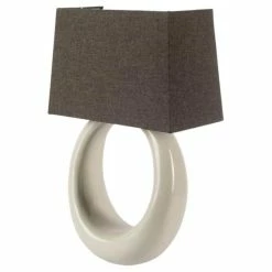 Budget ⌛ Mercana Scarlett II White Ceramic Table Lamp 8.5 Inches 🥰