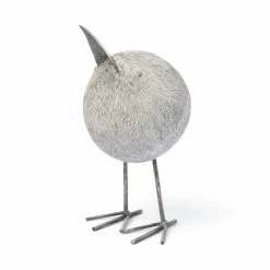 Coupon 🤩 Mercana Snipe I Wooden Bird Ornament With Metal Feet In Whitewash - 6.0L X 6.0W X 8.0H 😀