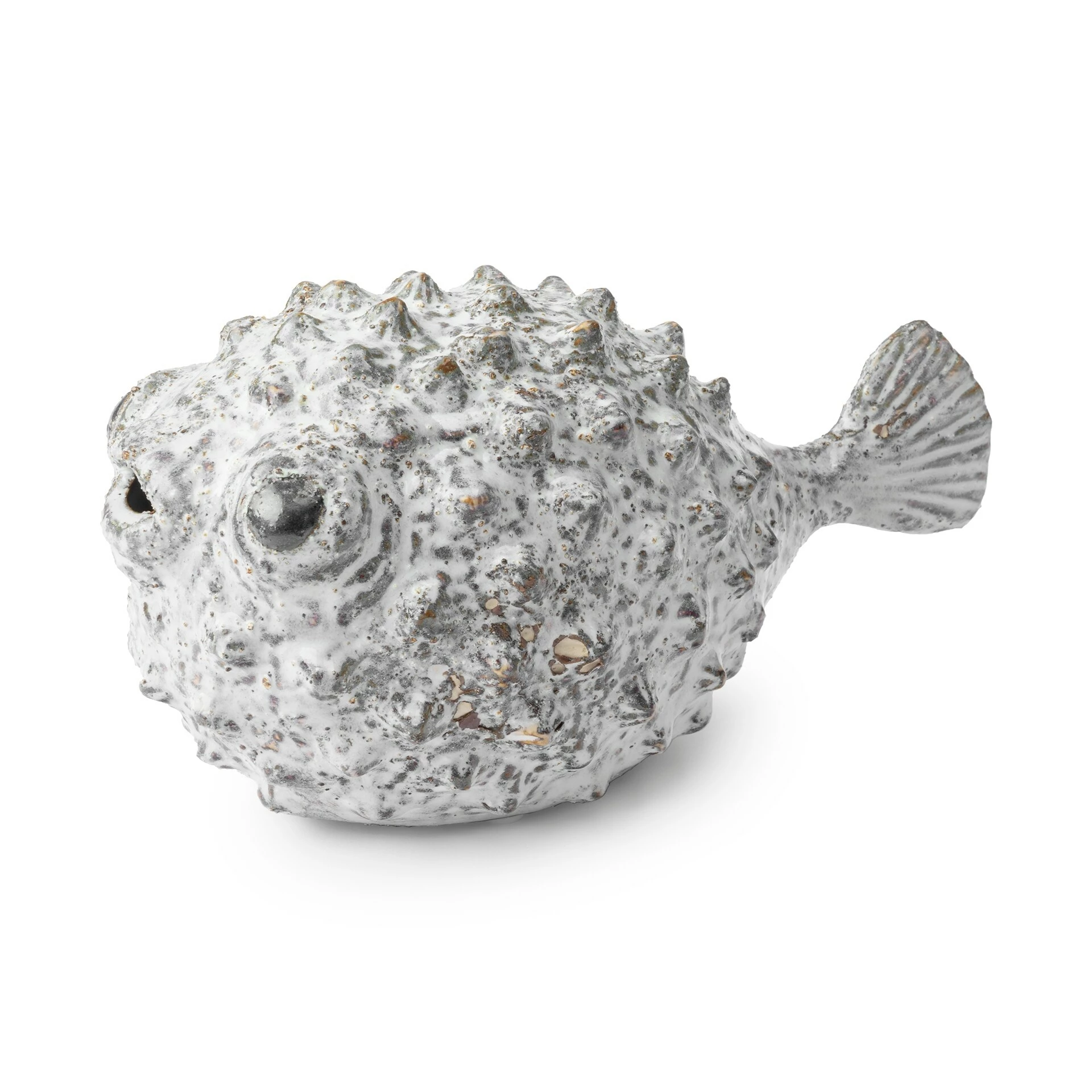 Best reviews of π Mercana Spike II (10.2"L) Ceramic Puffer Fish In White, Blue And Gold - 10.2L X 5.5W X 5.5H π