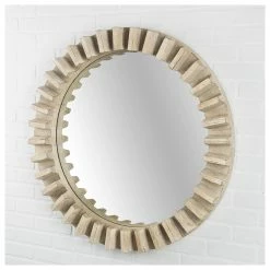 Top 10 ๐ Mercana Sprocket Mirror 35" Round Natural Brown Wood Frame Mirror ๐ฅ 5 Top 10 ๐ Mercana Sprocket Mirror 35" Round Natural Brown Wood Frame Mirror ๐ฅ -Mercana-shop Mercana Sprocket Mirror III Wall Mirror 1