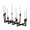 Promo 🔥 Mercana Tertium Black Metal Ten Candle Table Candle Holder 🎉