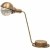 Hot Sale 🔥 Mercana Vaughn Gold-Tone Metal Half-Moon Shade Table Lamp - 26"W X 9"D X 21"H 🤩