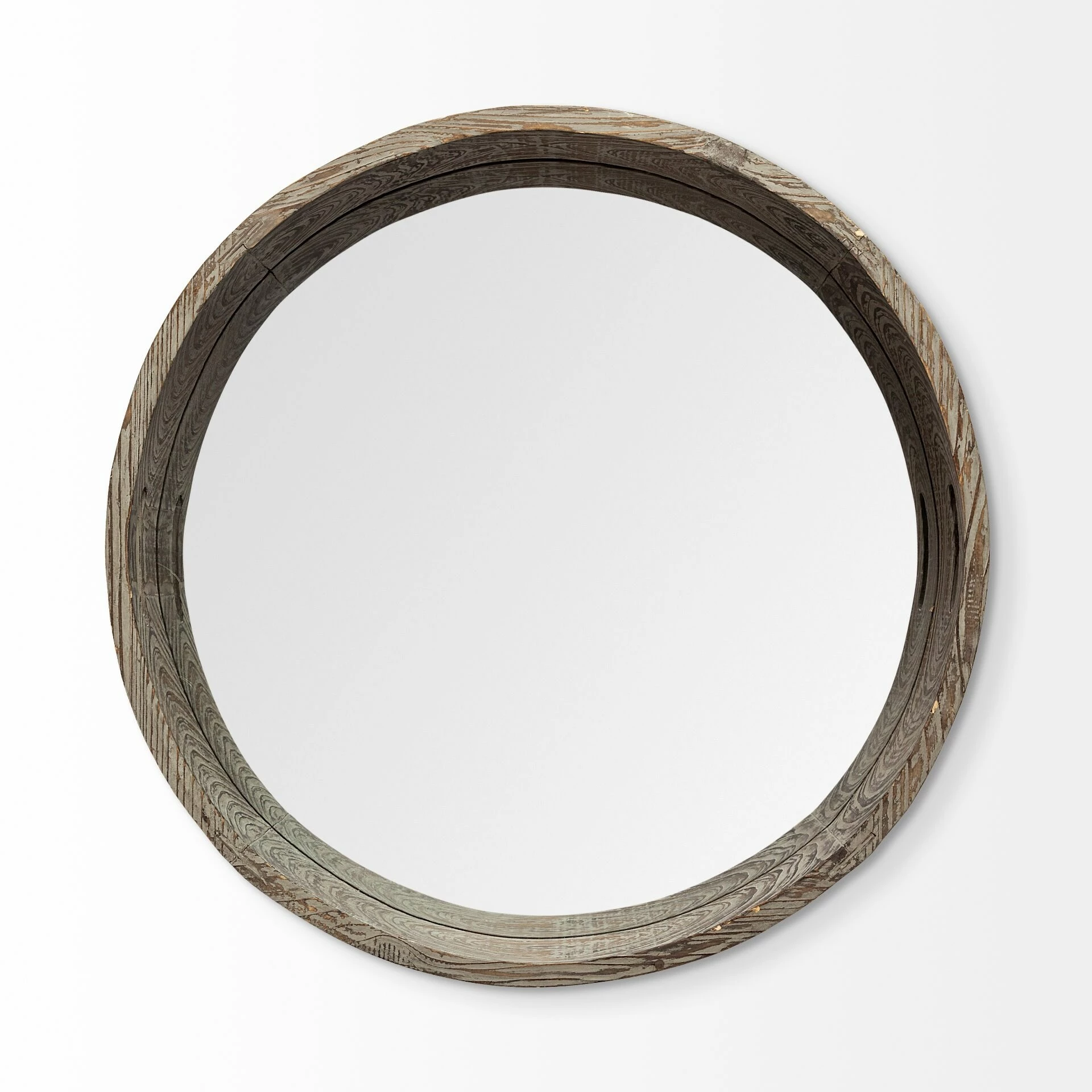 Wholesale 🎁 Mercana Whittier Brown Wooden Mirrored Base Tray - 28"W X 28"H X 5"D 🔔 - Image 2