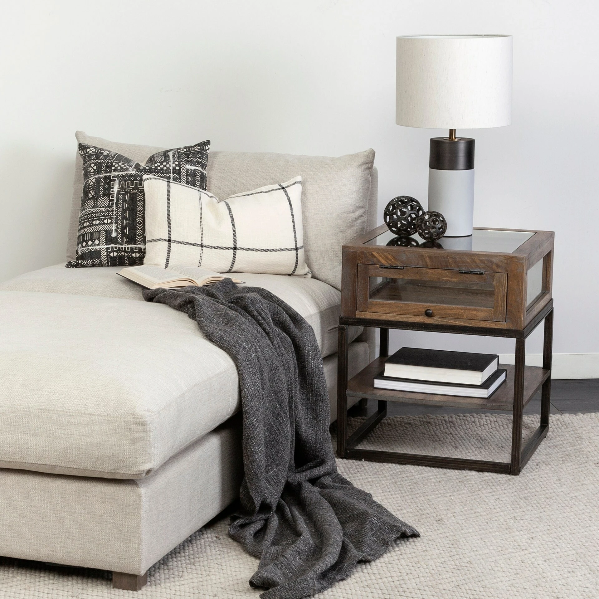 New ๐ Mercana Meyer I (Small) 3L X 3W Black Metal Hollow Decorative Orb ๐ - Image 6