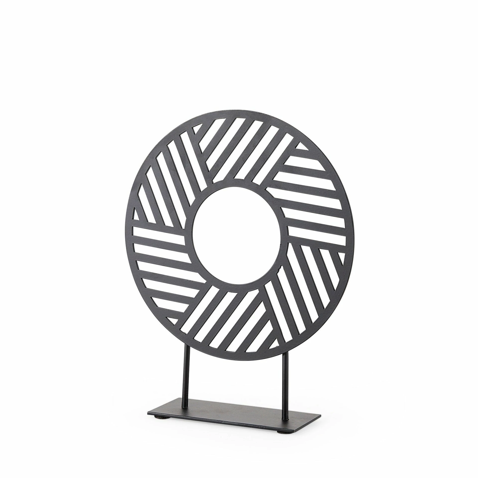 New π₯° Mercana Micra 11.0L X 3.0W X 13.4H Matte Black Metal Decorative Object On A Stand β¨ - Image 9